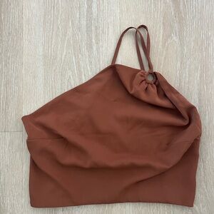 Abercrombie Rust Brown One Shoulder Top